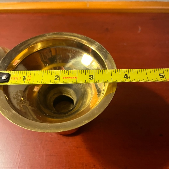 Brass and Enamel Cloisonné Christmas Holiday Candlestick Holders-set of 2 - Picture 4 of 7